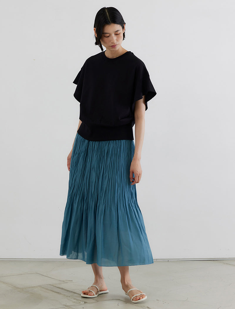 NATURAL PLEATED SKIRT