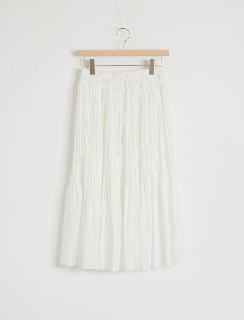 NATURAL PLEATED SKIRT
