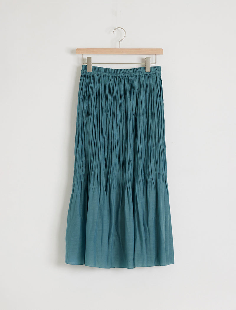 NATURAL PLEATED SKIRT