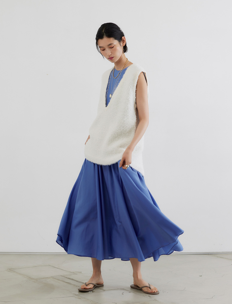 SPUN LAWN GATHERED DRESS