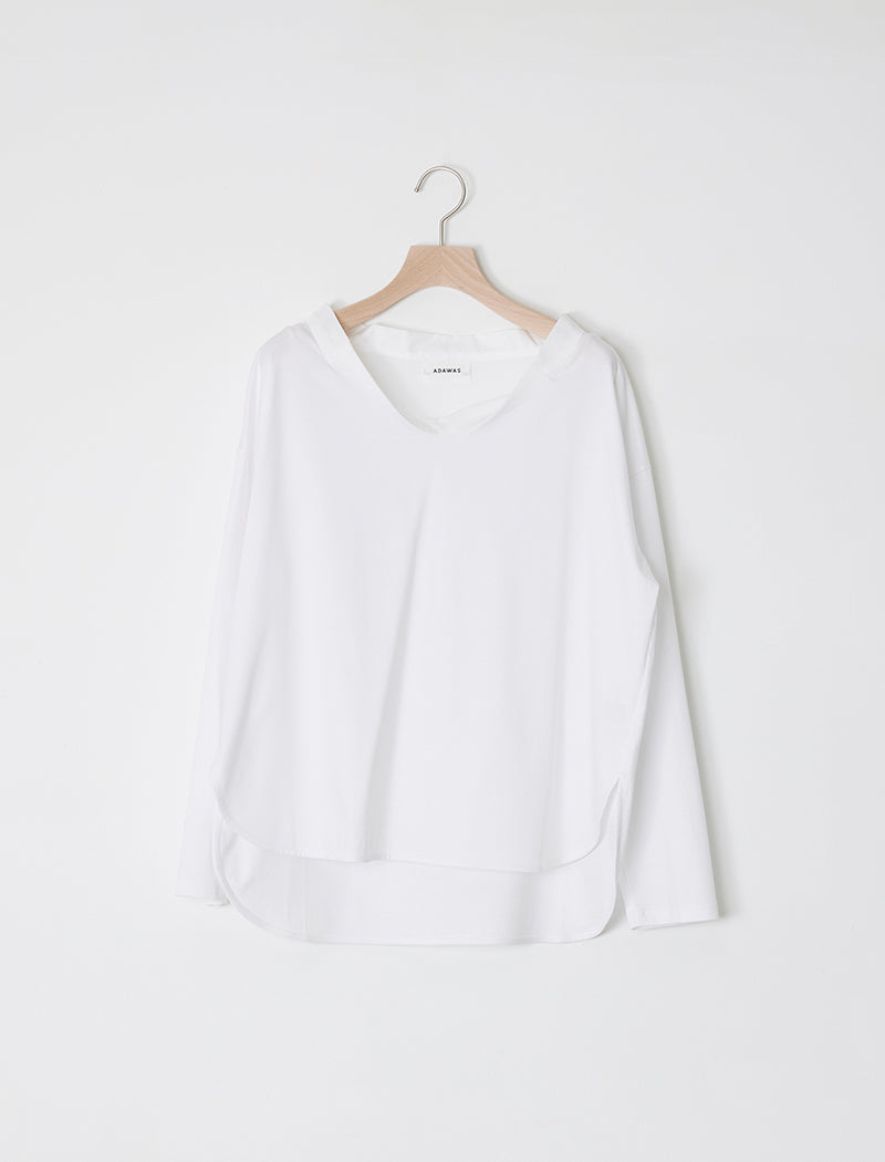 SHIRT-PANEL ROUND HEM TEE