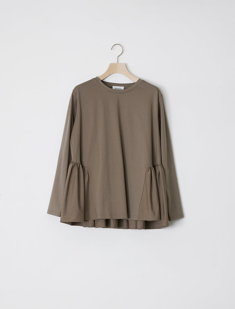 SMOOTH JERSEY GATHERED TOP