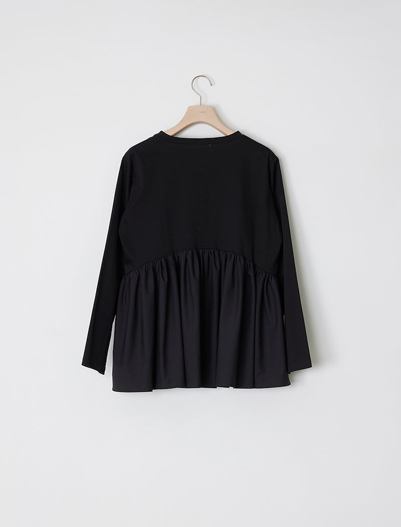 SMOOTH JERSEY GATHERED TOP