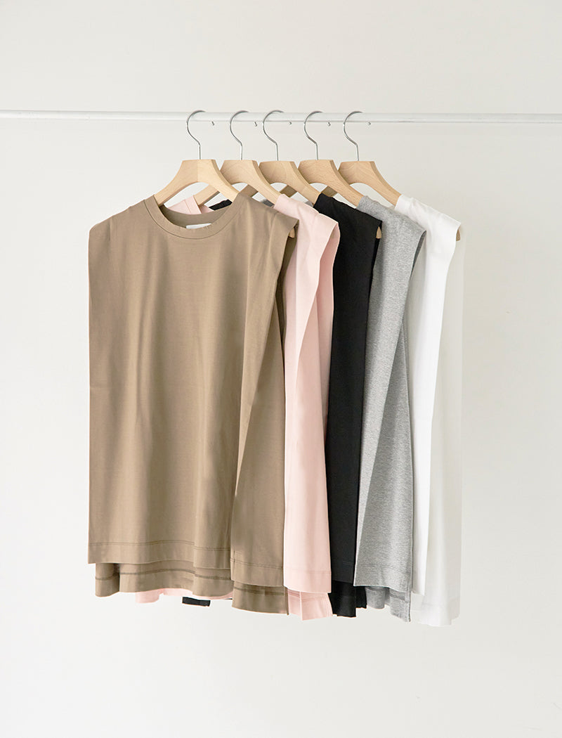 COMPACT COTTON JERSEY SLEEVELESS TOP