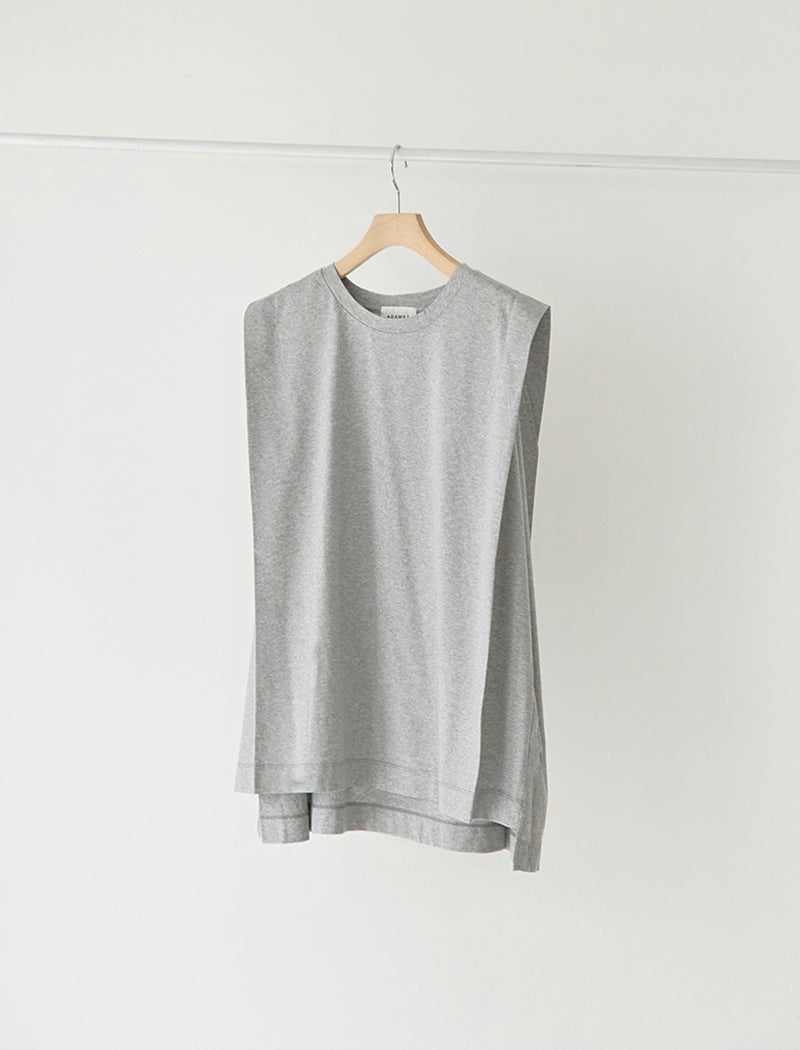 紧密棉质针织无袖上衣