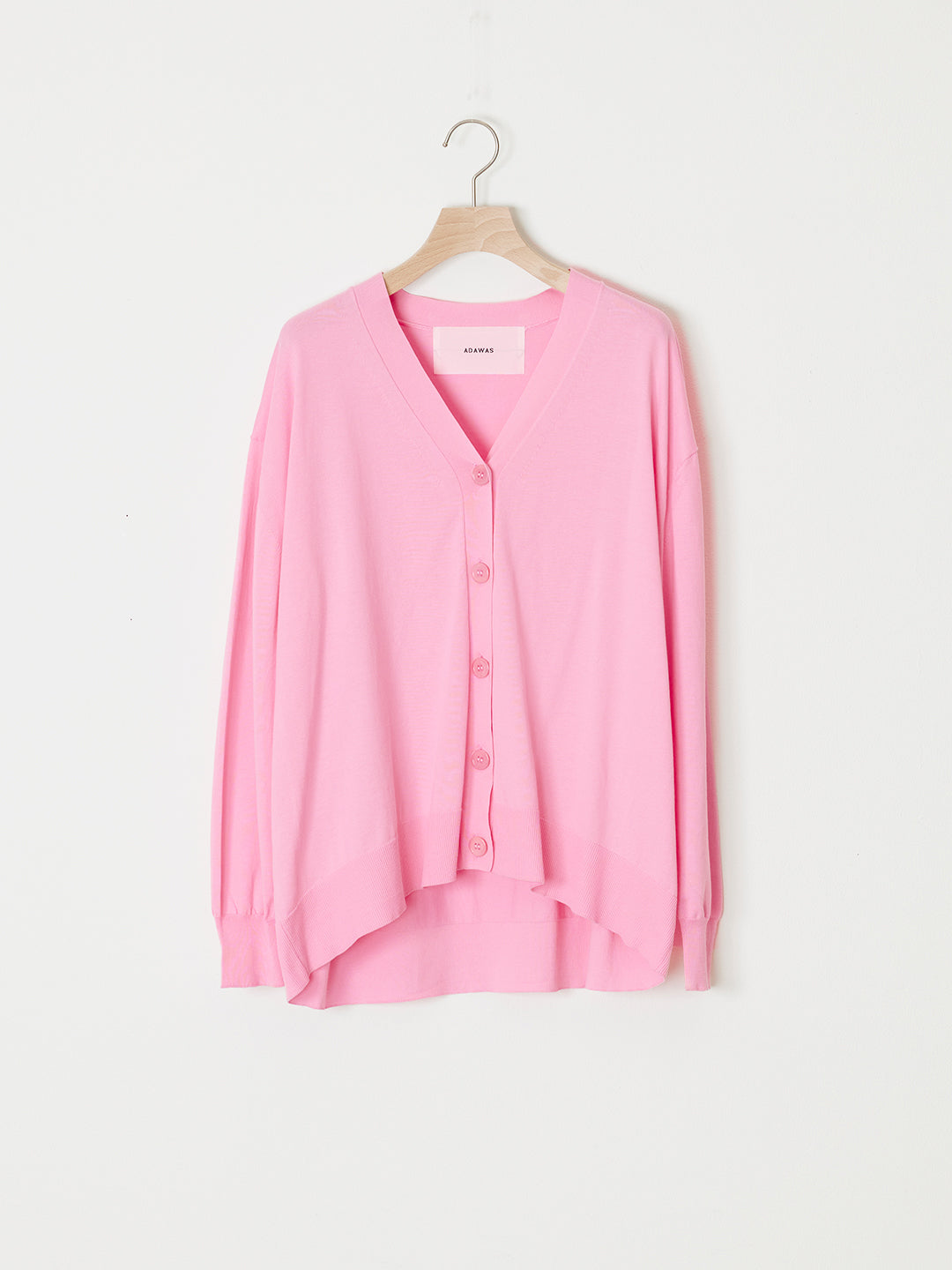 SUVIN COTTON V-NECK CARDIGAN