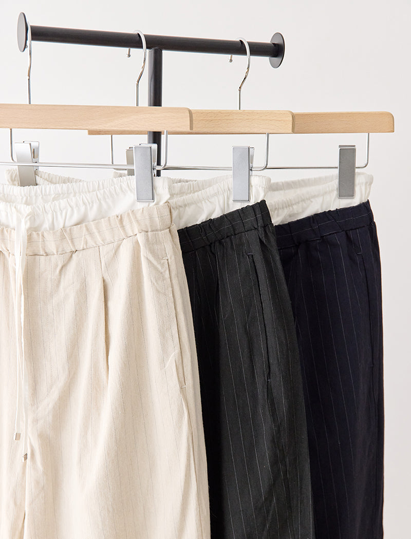 PIN-STRIPE LAYERED TROUSERS