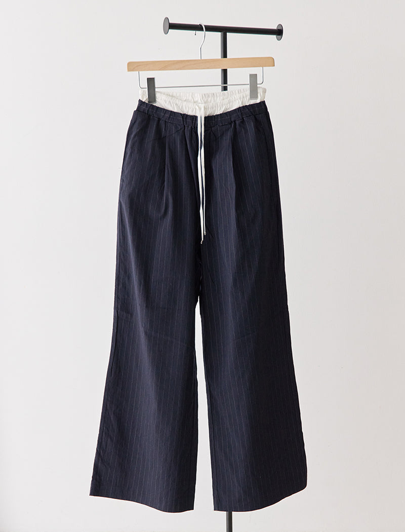 PIN-STRIPE LAYERED TROUSERS