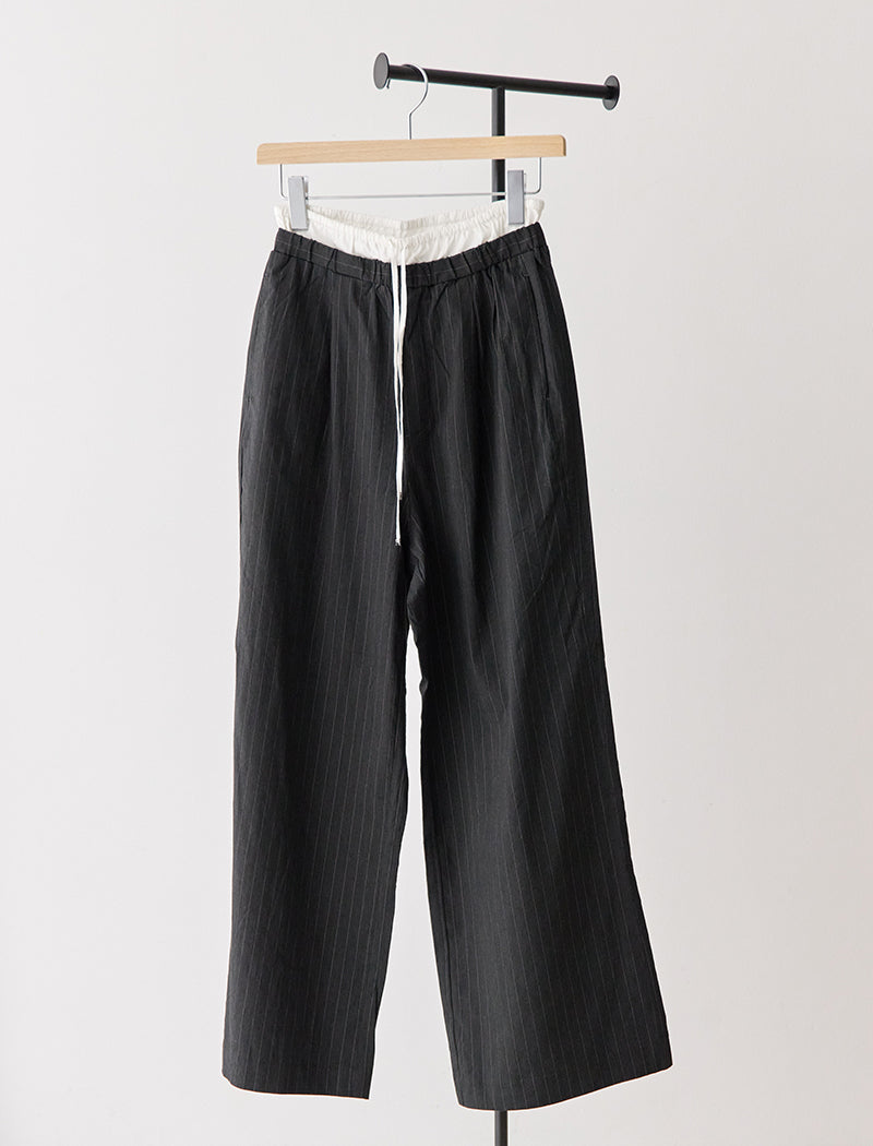 PIN-STRIPE LAYERED TROUSERS