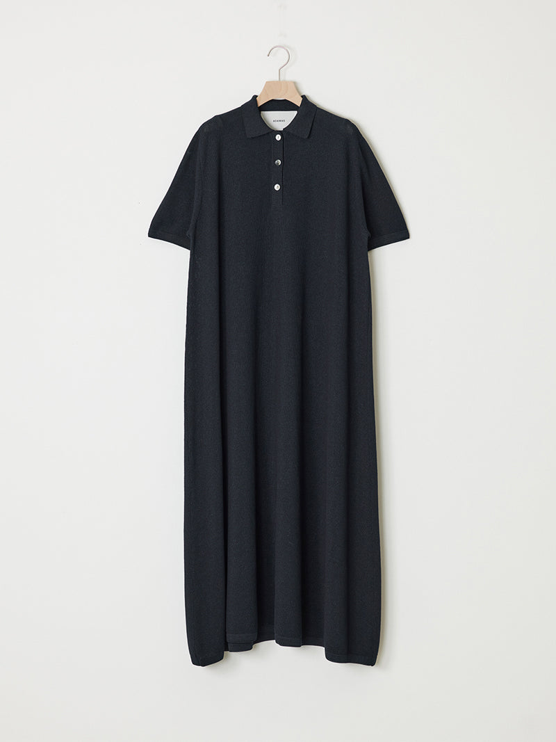 PIQUE KNIT POLO DRESS