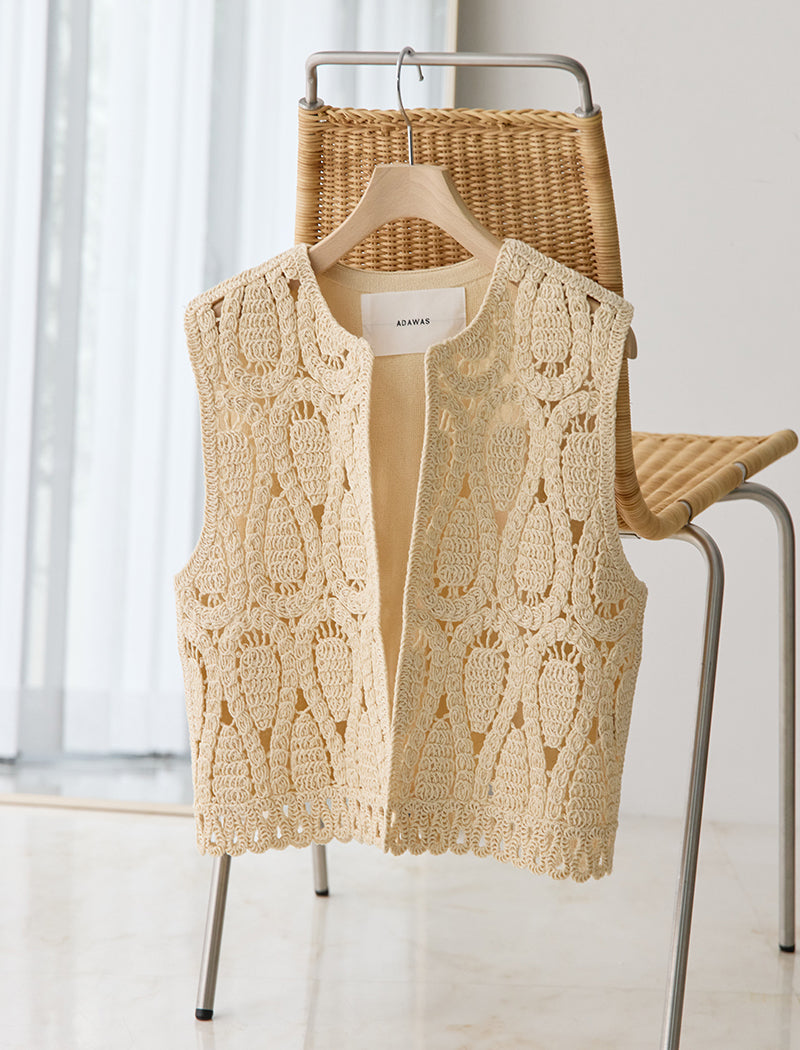CORD EMBROIDERY VEST