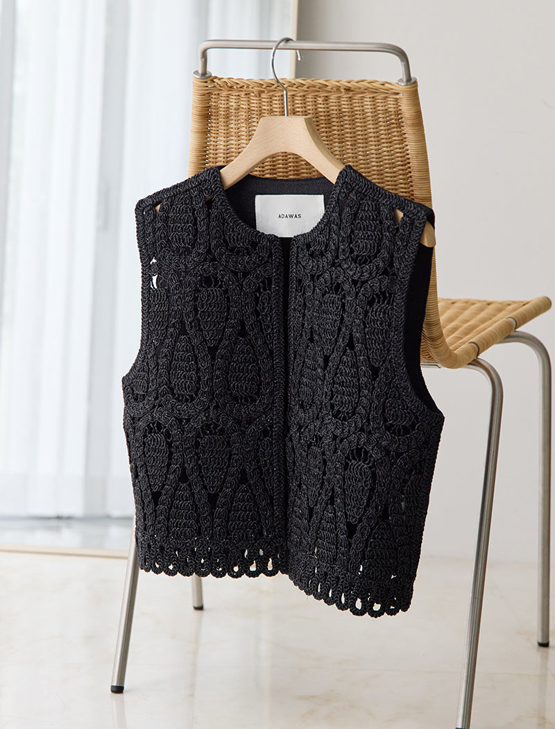 CORD EMBROIDERY VEST