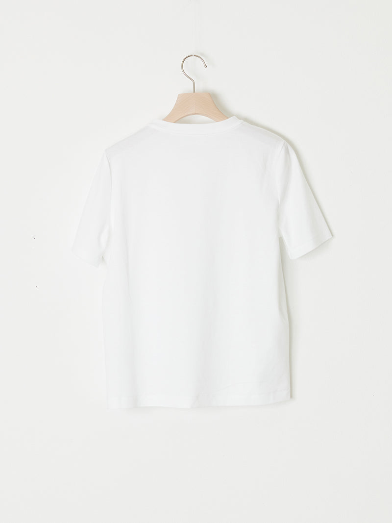 MILANO-RIB JERSEY FLOWER-DETAILING TEE