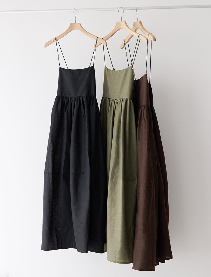 LINEN BALLOON DRESS