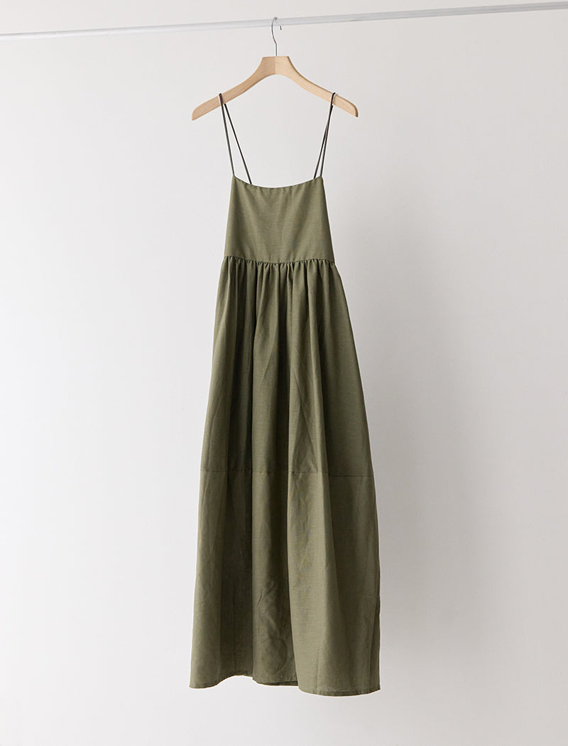 LINEN BALLOON DRESS
