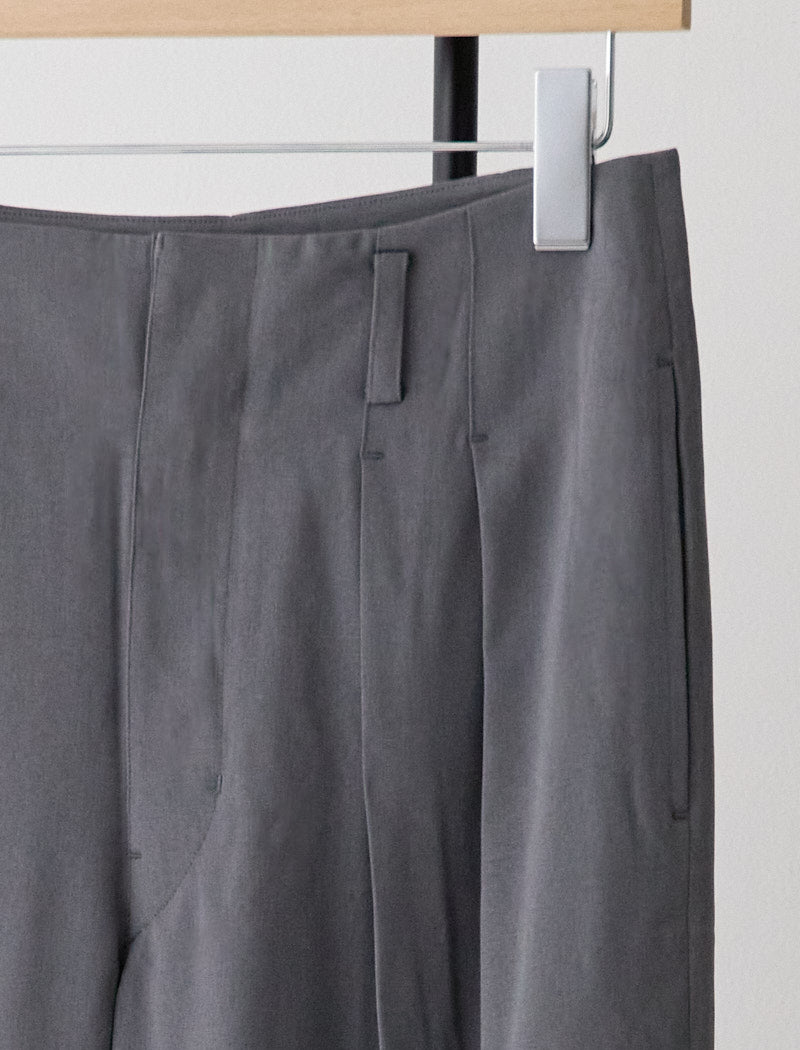 ADAWAS ULTRA FINE WOOL TOP グレー ADAWAS/EZ》LAYERED TROUSERS