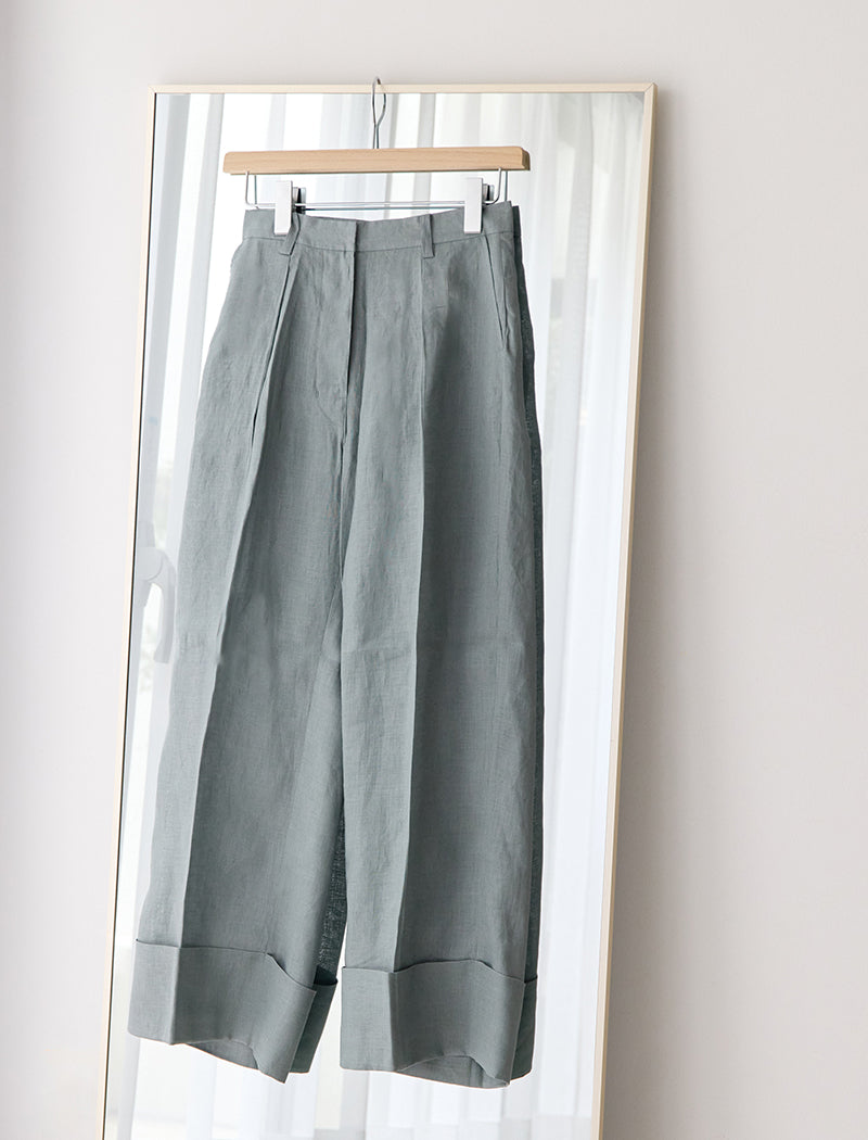 《ADAWAS/EZ》STALL SET LINEN  TROUSERS