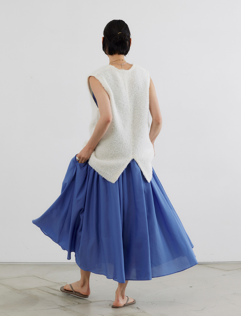 SPUN LAWN GATHERED DRESS