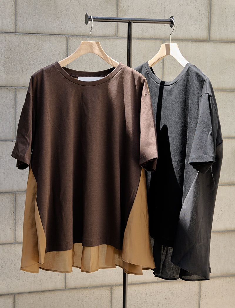SMOOTH JERSEY FLARED TEE