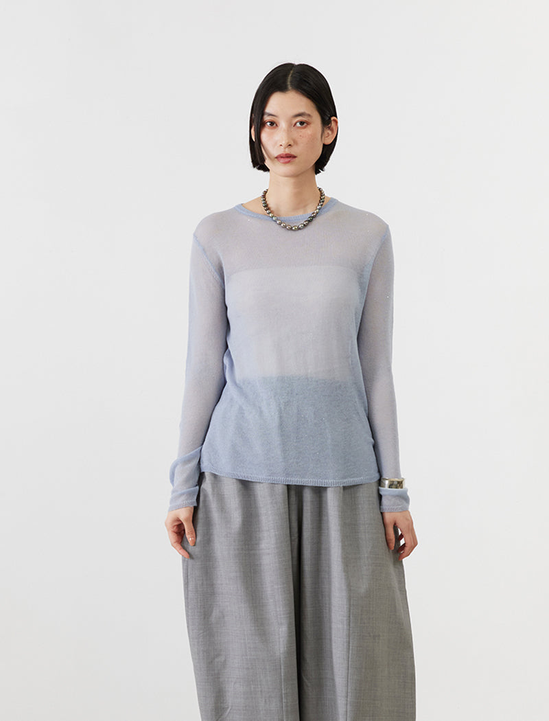 SEMI-SHEER SPANGLE TOP