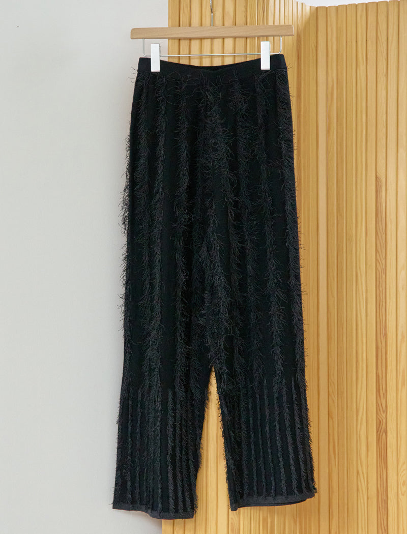 FRINGE KNIT PANTS