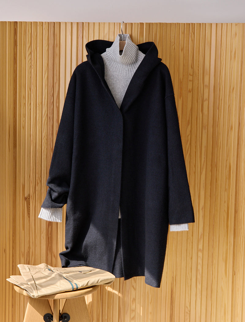 WOOL SILK BLENDED LIGHT CARDIGAN