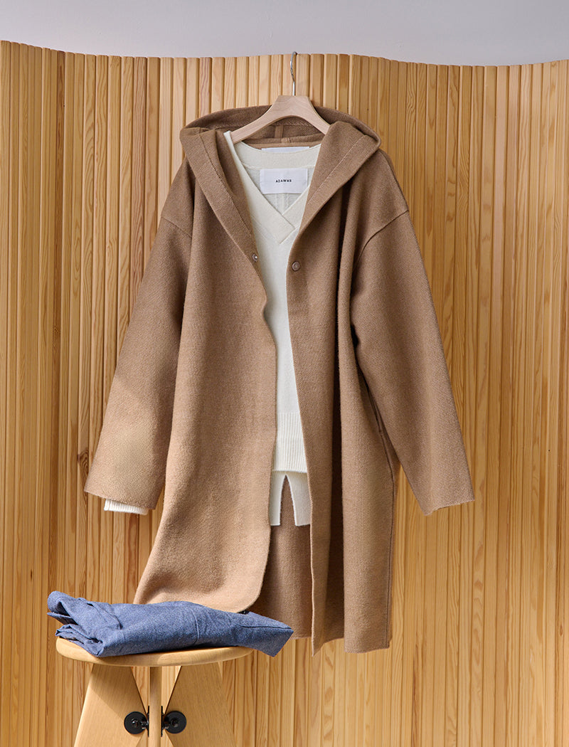 WOOL SILK BLENDED LIGHT CARDIGAN