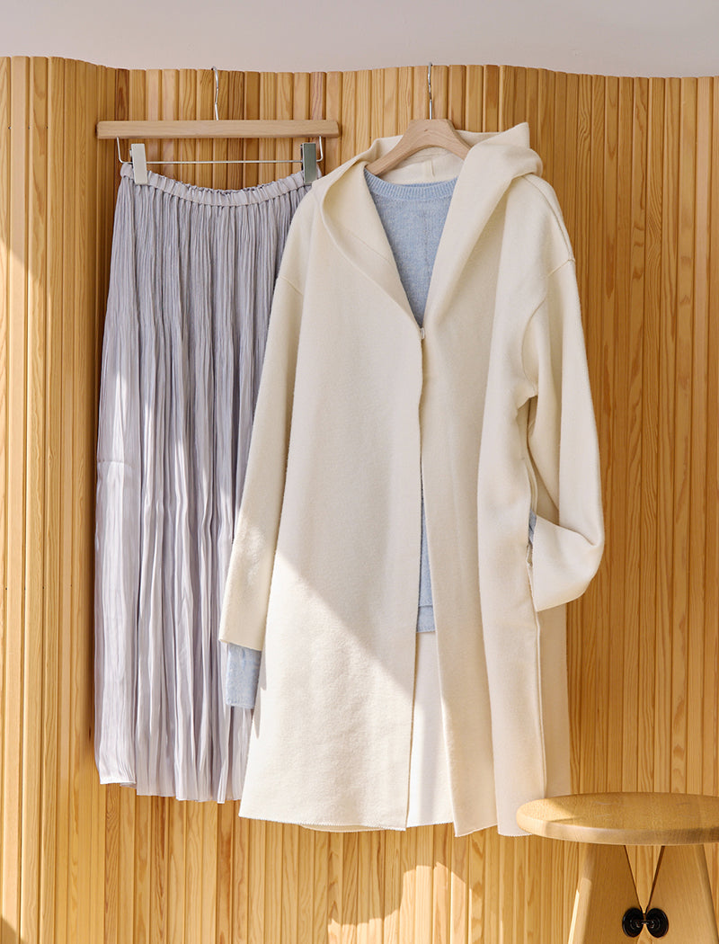 WOOL SILK BLENDED LIGHT CARDIGAN