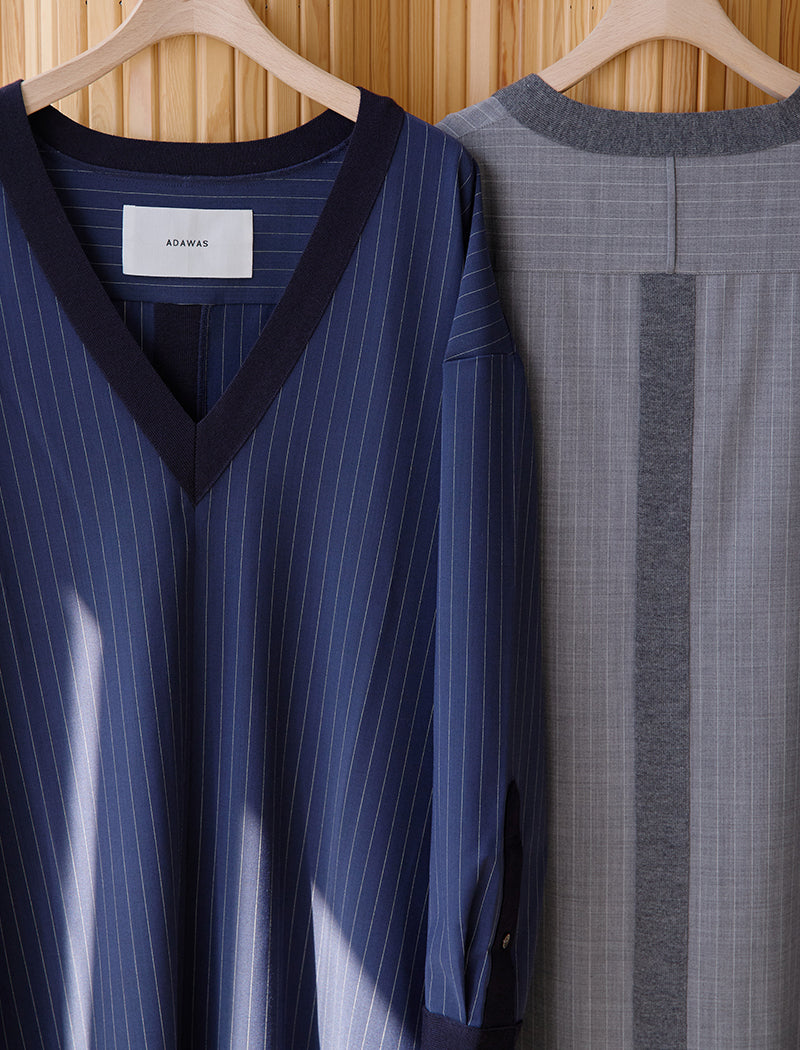 STRIPE V-NECK DRESS