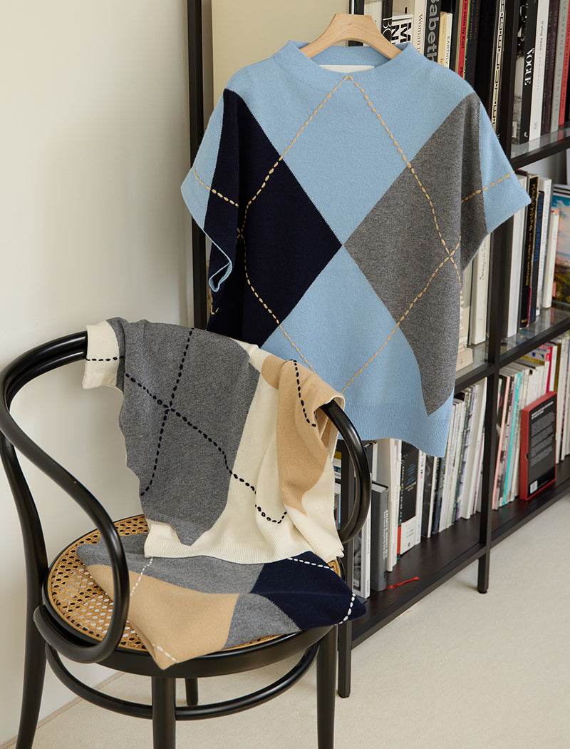 ARGYL INTARSIA VEST