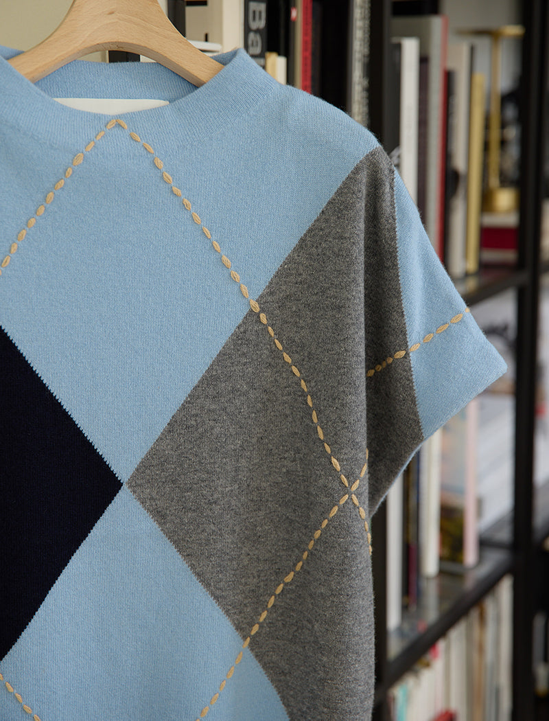ARGYL INTARSIA VEST