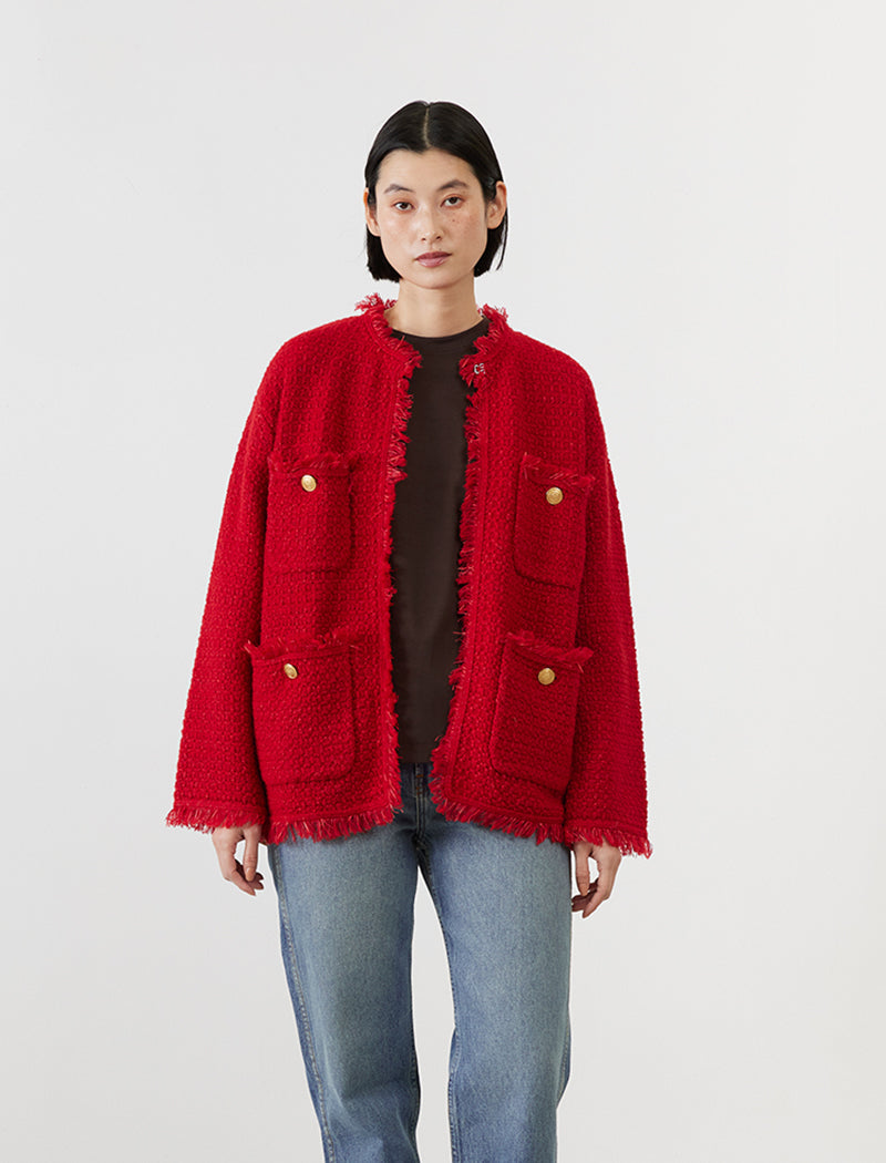 TWEED KNIT JACKET