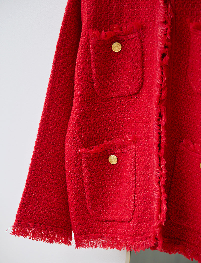 TWEED KNIT JACKET