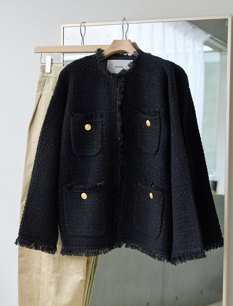 TWEED KNIT JACKET