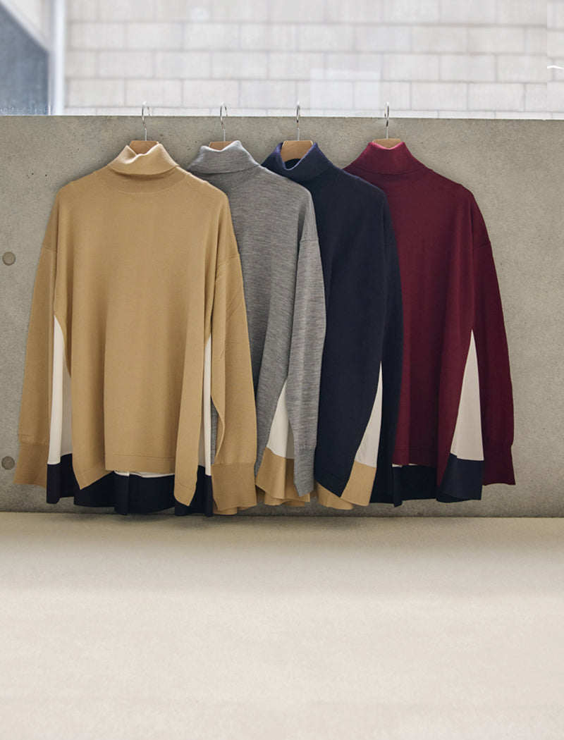 EXTRAFINE MERINO WOOL TURTLE-NECK