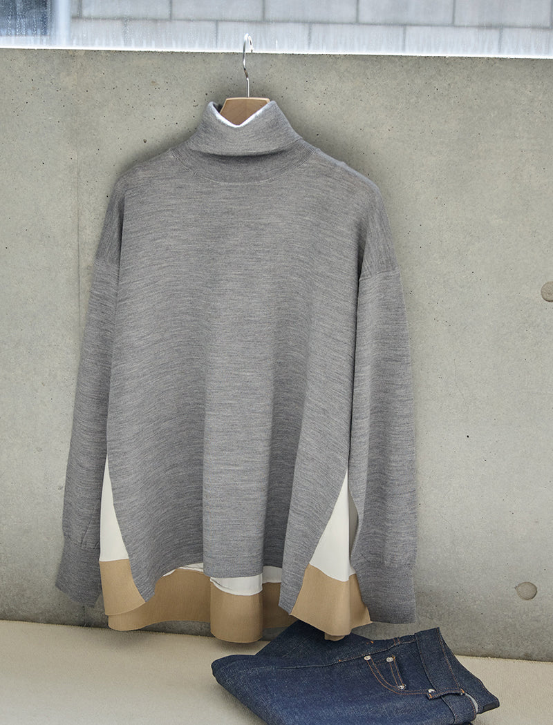 EXTRAFINE MERINO WOOL TURTLE-NECK