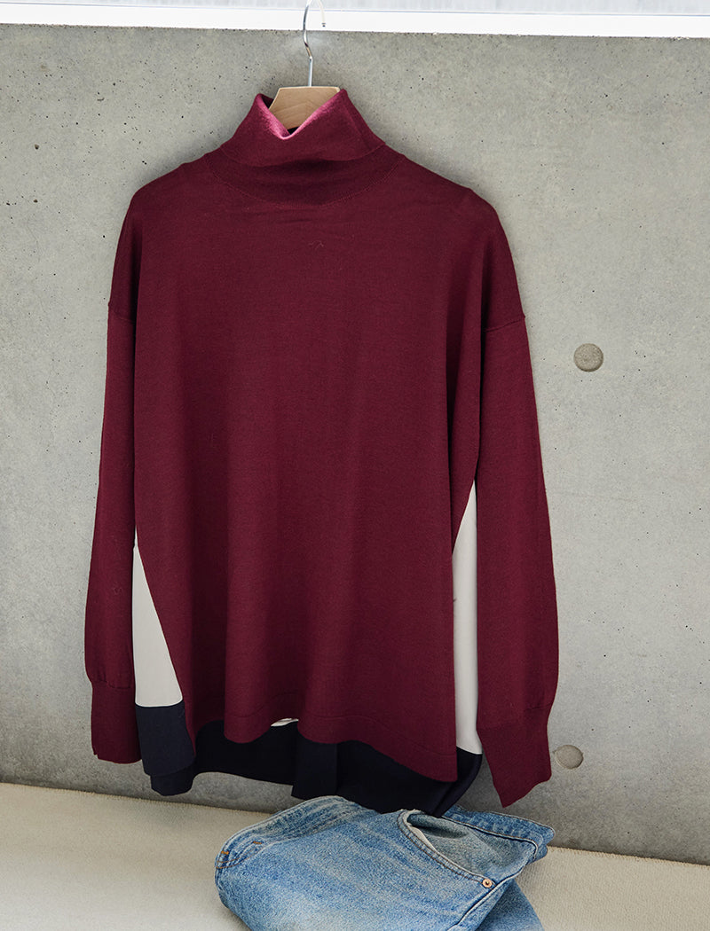EXTRAFINE MERINO WOOL TURTLE-NECK