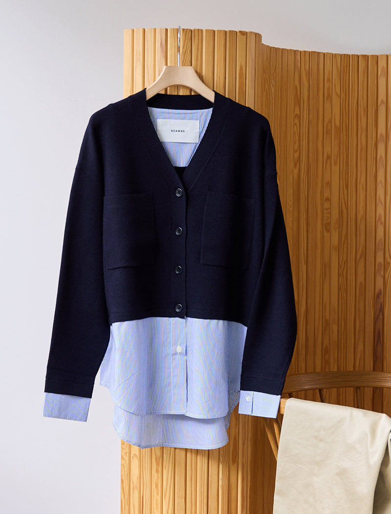 EXTRAFINE MERINO WOOL CARDIGAN