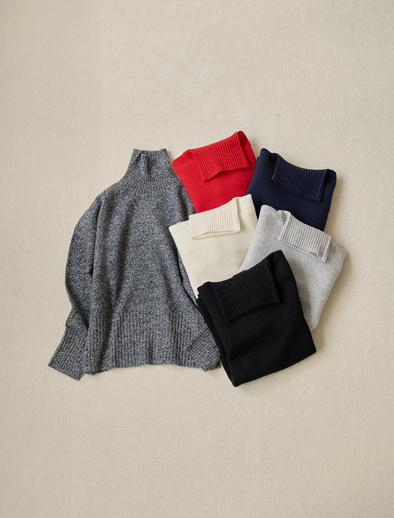 CASHMERE BLEND HIGH NECK