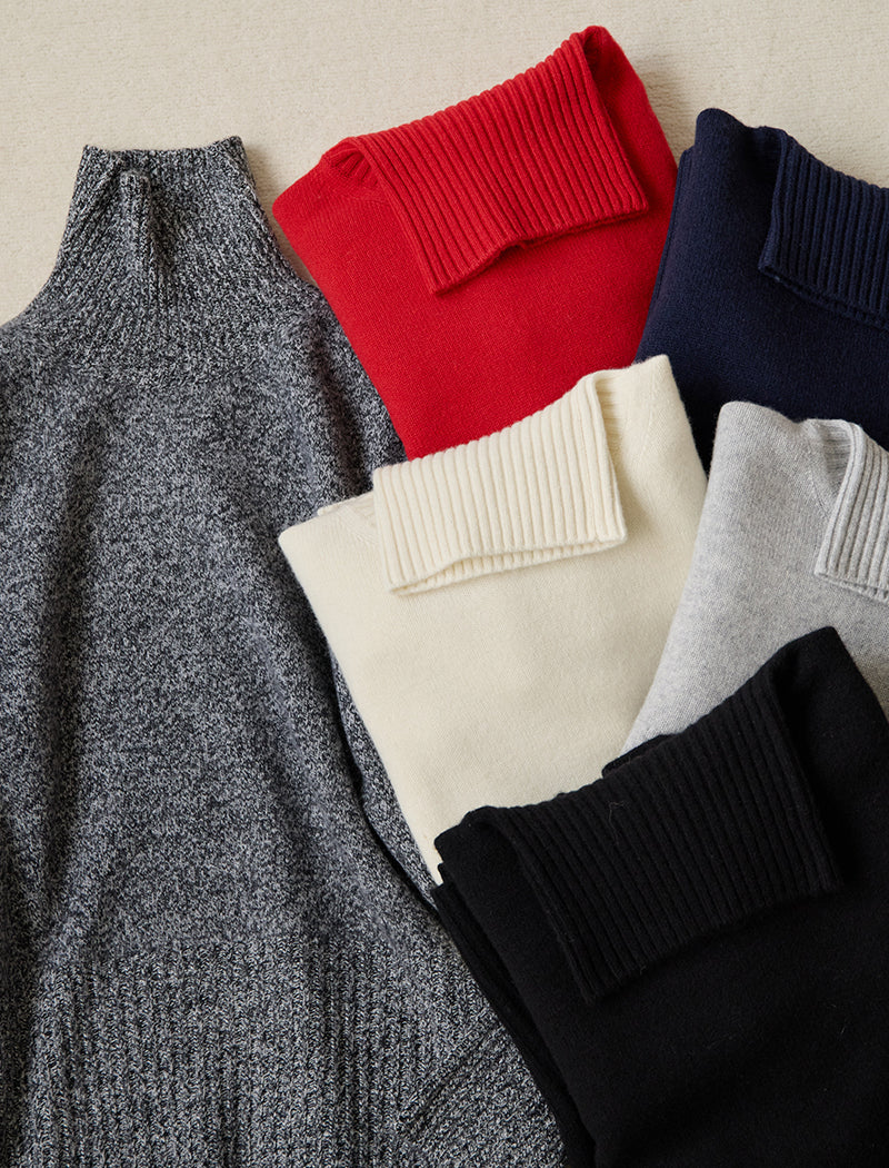 CASHMERE BLEND HIGH NECK