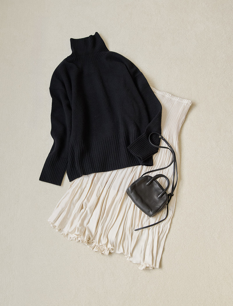 CASHMERE BLEND HIGH NECK