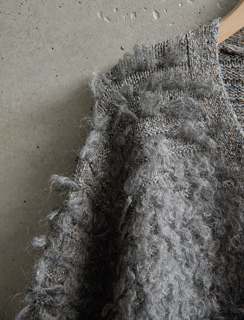 LOOP FRINGE KNIT CARDIGAN