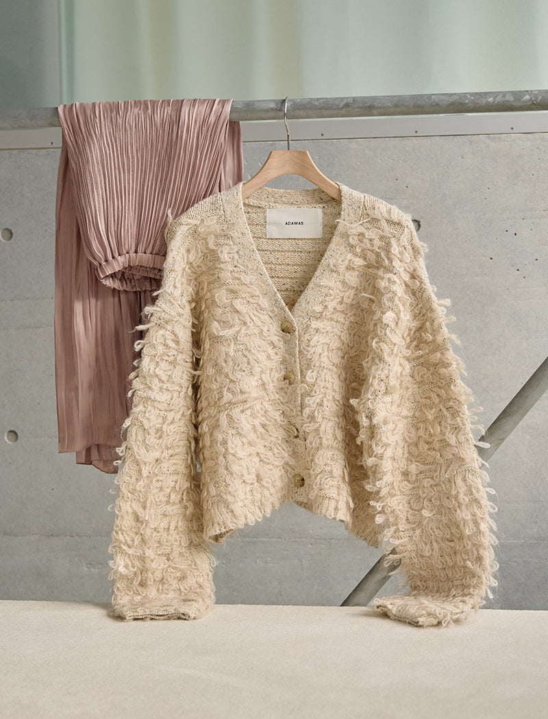 LOOP FRINGE KNIT CARDIGAN