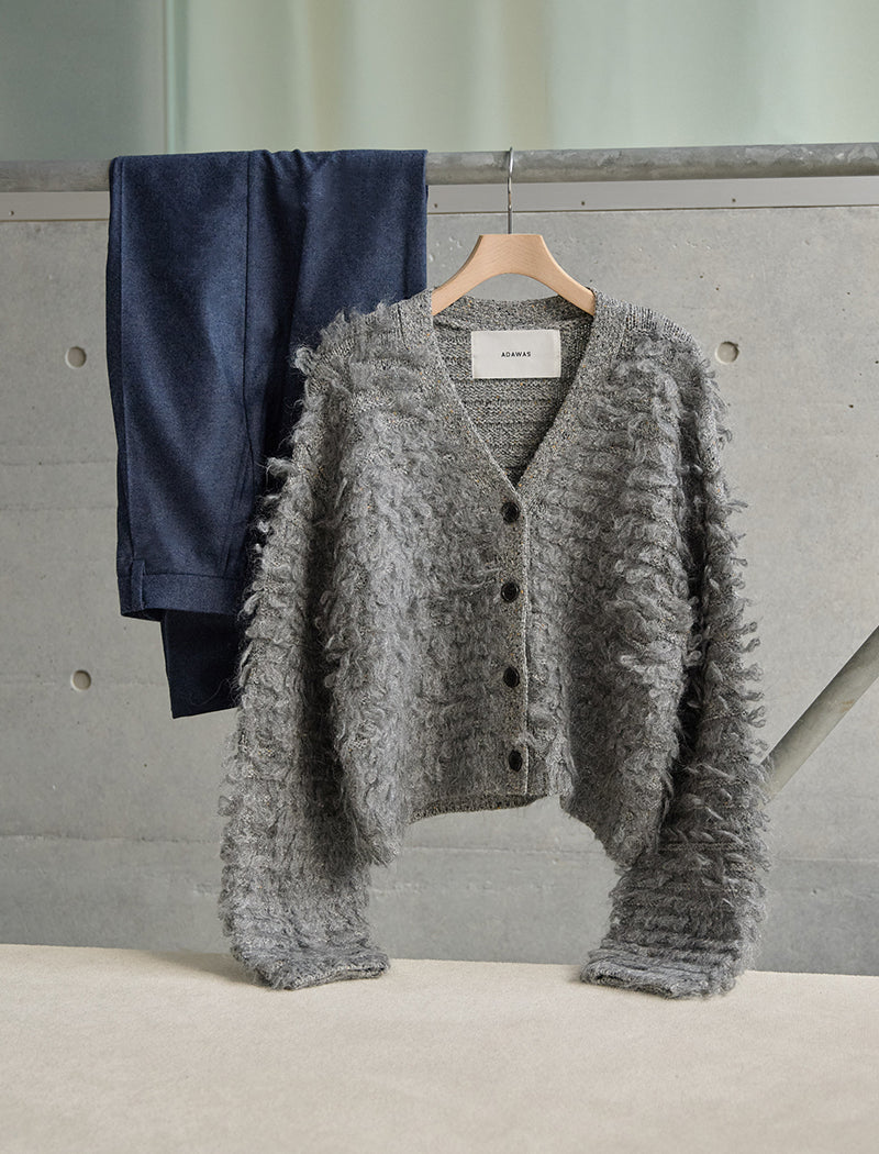 LOOP FRINGE KNIT CARDIGAN