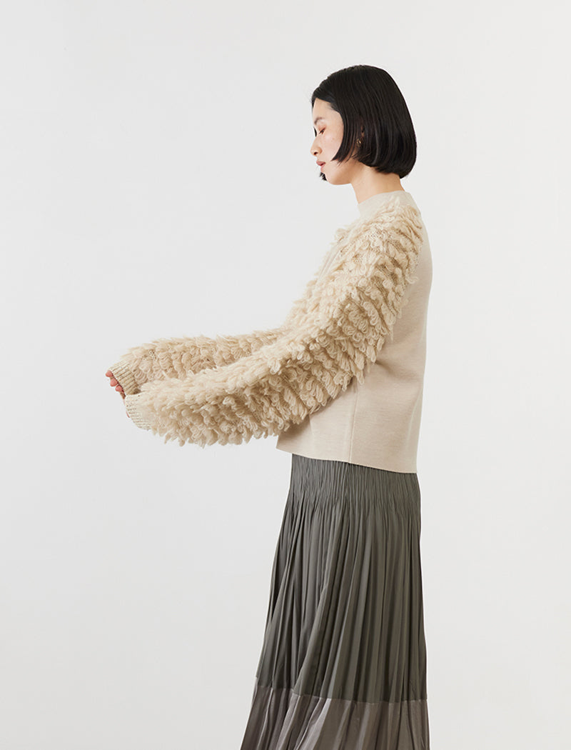LOOP FRINGE KNIT SWEATER