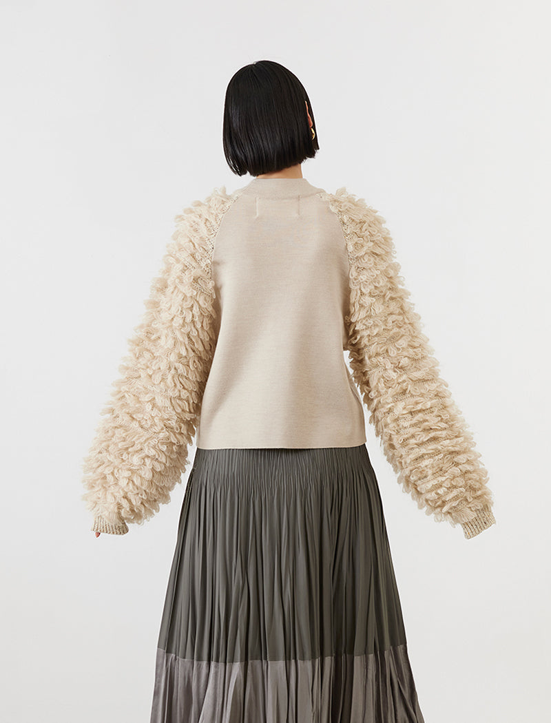 LOOP FRINGE KNIT SWEATER