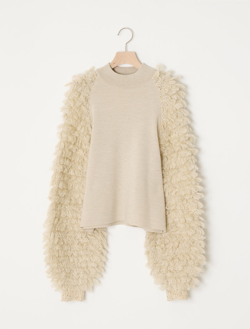 LOOP FRINGE KNIT SWEATER