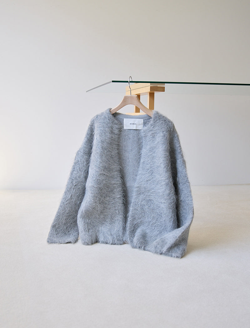 ALPACA FUR KNIT CARDIGAN