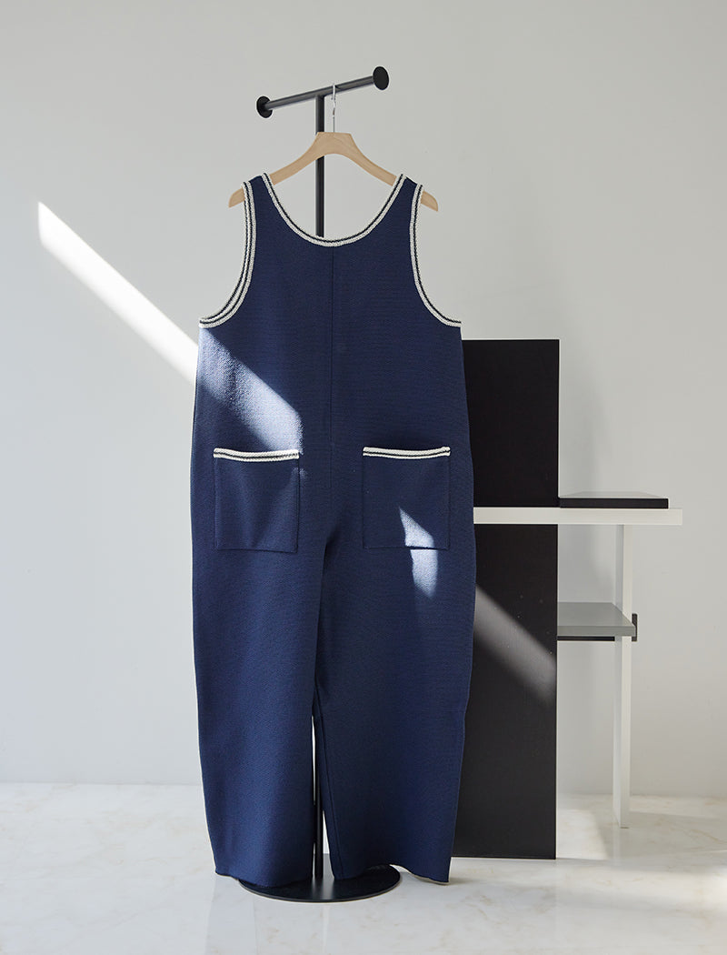 LIGHT INLAY KNIT CONVERTIBLE ROMPER