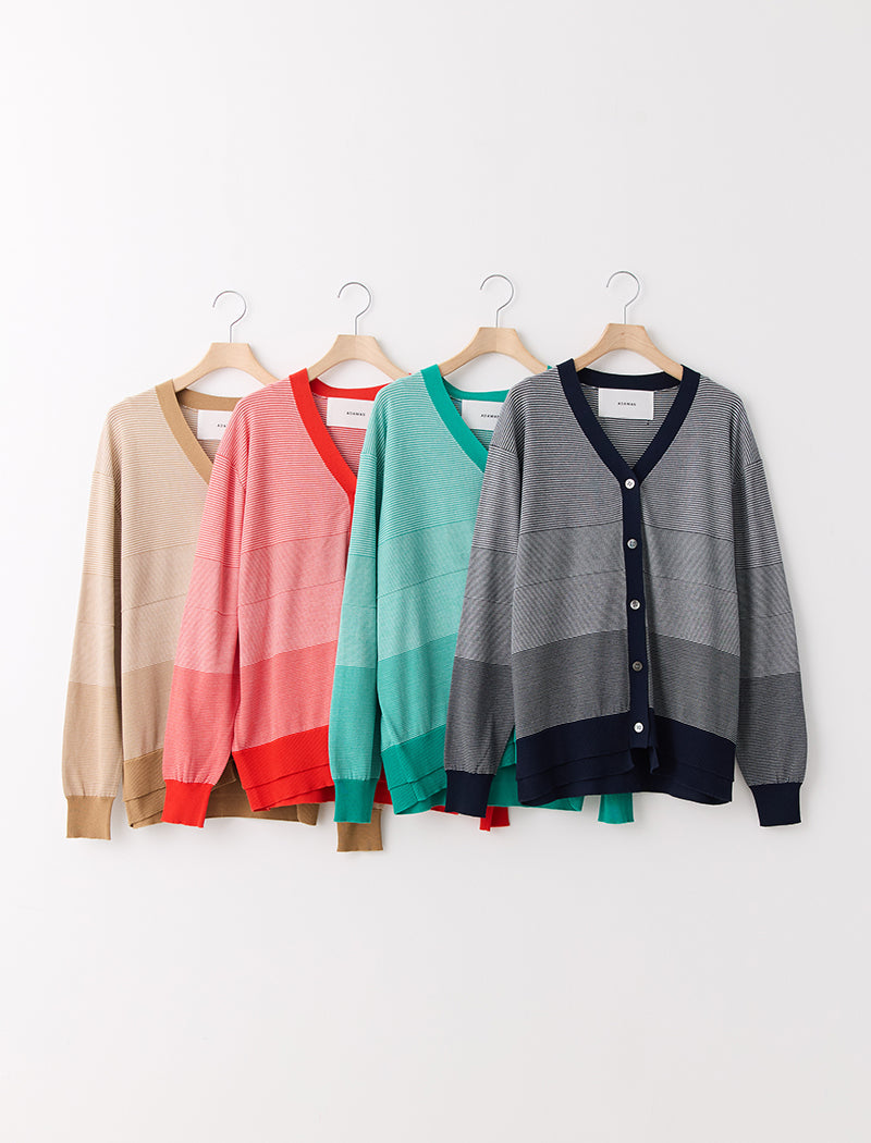 THIN STRIPE CARDIGAN